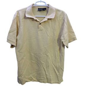 Jos. A. Bank Polo Shirt Mens Medium Short Sleeve Yellow Regular Fit Cotton‎